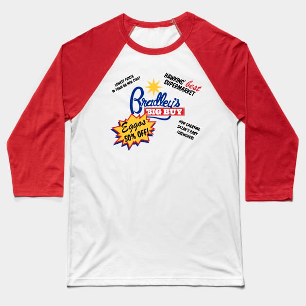 Stranger Things Bradley's Big Buy Baseball T-Shirt by RisaRocksIt